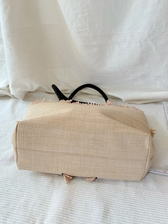 Stella & Dot Antibes Straw and Raffia Tote
Bag Embroidered Shake Your Palms - Picture 8 of 12